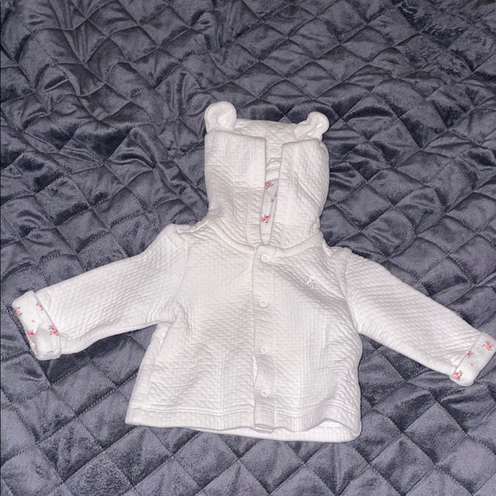 GAP Baby White Quilted Jacket